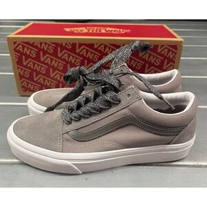 Vans FU Old Skool Shoes Womens 7 High Shine Gunmetal NWB